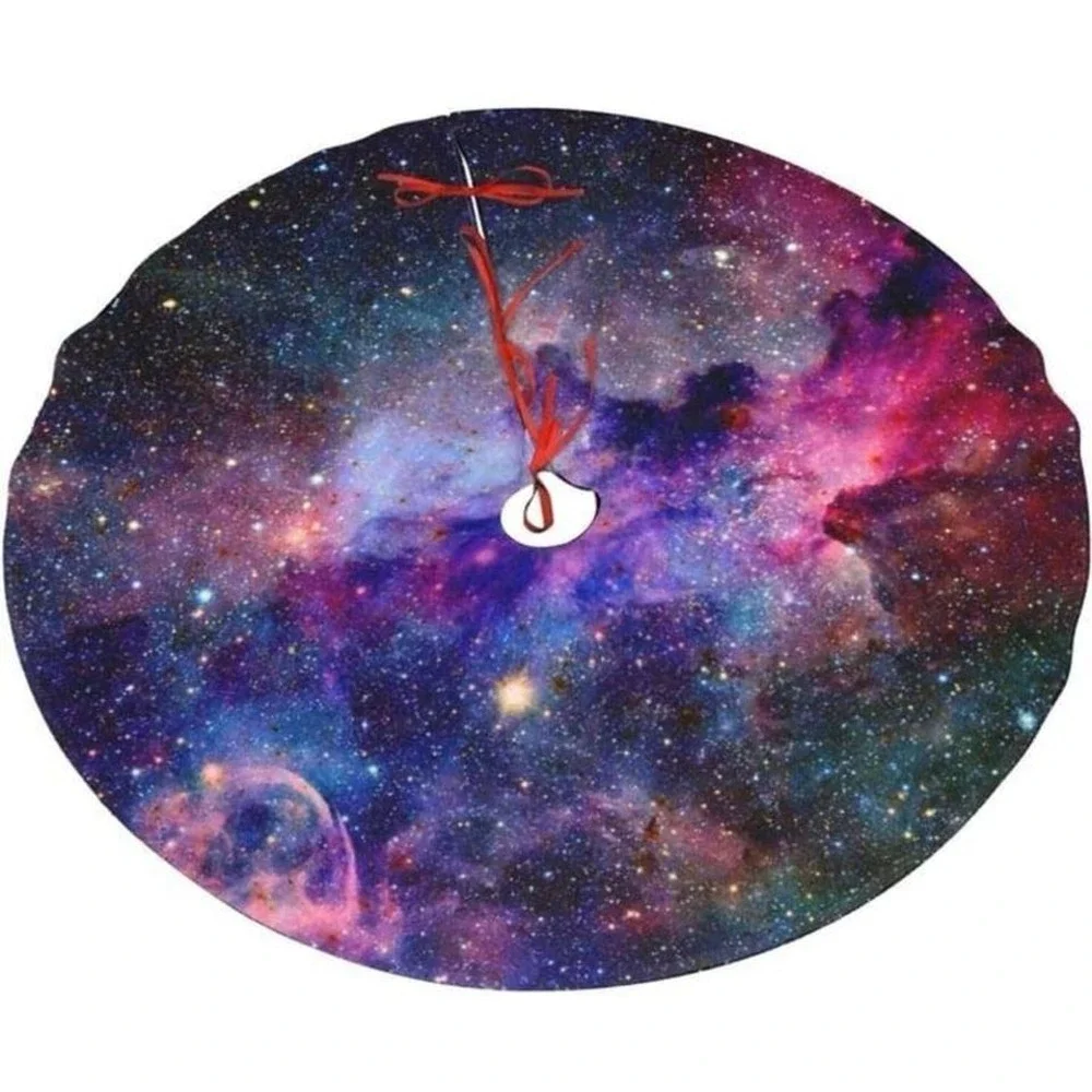 New Stars Planets Universe-Christmas Tree Skirt 30 inch Xmas Tree Skirt Christma